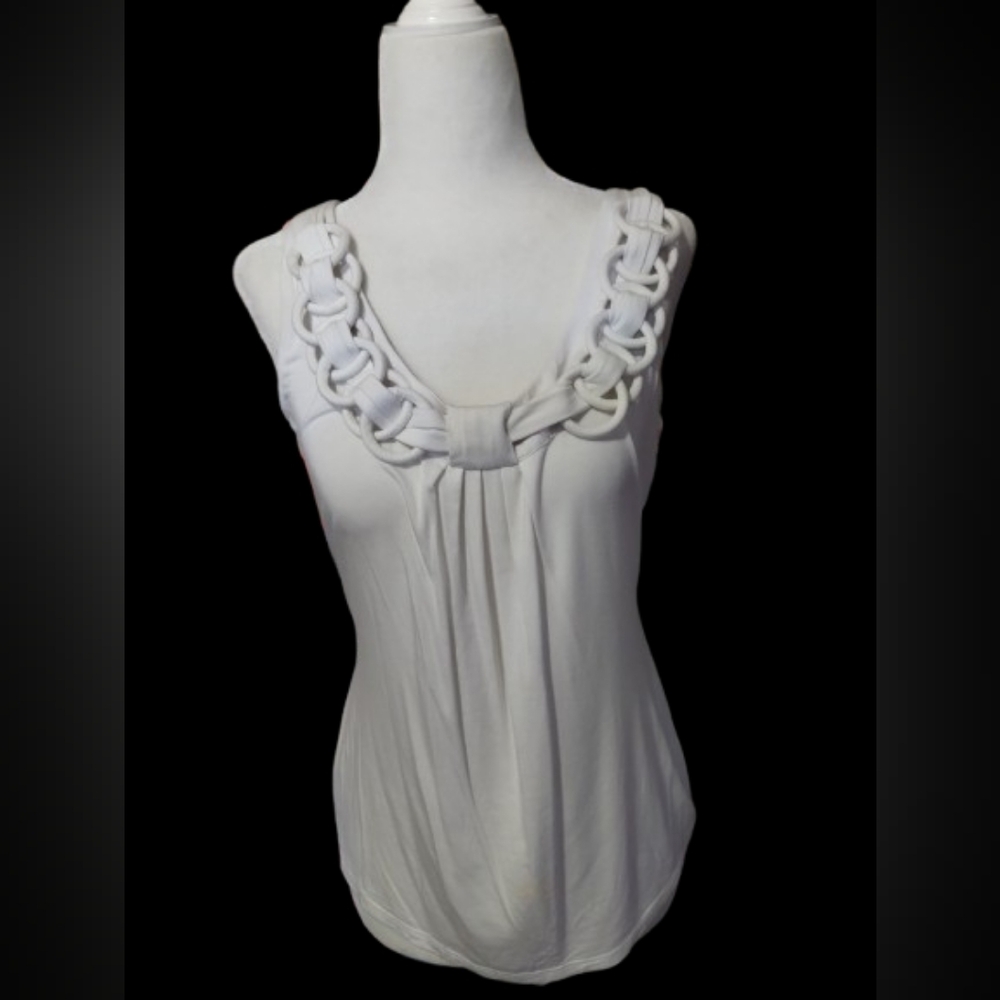 NWOT Etcetera Women's White Tank Top Medium